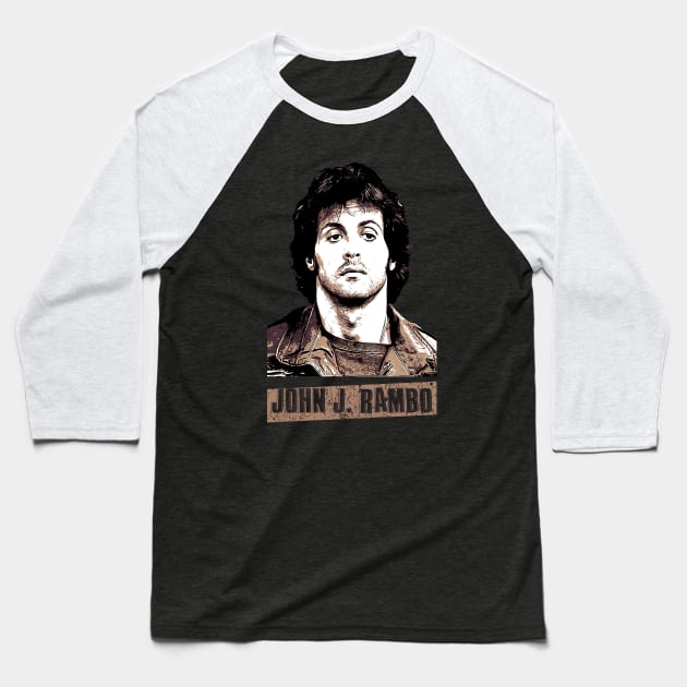 John J. Rambo | Sylvester Stallone || Vintage 80s Movie Baseball T-Shirt by Nana On Here